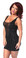 Sex Symbol Sheer Insert Tank Dress with Rhinestone Trim