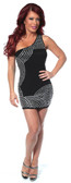 Sex Symbol One Shoulder with Rhinestone Trim