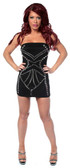 Sex Symbol Tube Dress with Exotic Chrome Trim