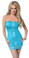 Sex Symbol Tube Dress with Rhinestone Center Trim