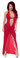 Sex Symbol Open Front Gown with Center Slit Trimmed with Rhinestones or Chrome Circles