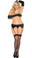 Elegant Moments Queen Stretch Satin Garter Belt