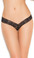 Elegant Moments Lace V Front Thong with Lace Up Back Detail