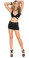 Elegant Moments Lycra Mini Skirt with Buckle and Zippers