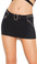 Elegant Moments Queen Size Lycra Mini Skirt with Buckle and Zippers