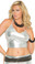 Elegant Moments Queen Size Lame Cami Top - SIlver