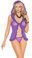 Elegant Moments Mesh Babydoll with Ruffle Trim Hood