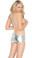 Elegant Moments Lame Mini Dress  with O-Rings