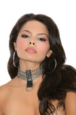 Elegant Moments Leather and Chain Choker.