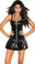 Elegant Moments Vinyl Corset Mini Dress