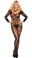 Elegant Moments Plus Size Long Sleeve Crochet Bodystocking