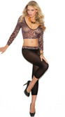 Elegant Moments Opaque Animal Print Cami Top and Leggings