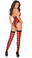 Elegant Moments Sheer Striped Teddy and Matching Stockings