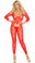 Elegant Moments Long sleeve Footless Lace Bodystocking - Queen Size