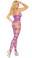 Elegant Moments Strappy Bodystocking with Open Crotch - Queen Size