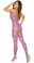 Elegant Moments Strappy Bodystocking with Open Crotch - One Size