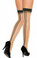 Elegant Moments Sheer Multiple Striped Thigh Hi