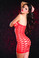 Ravewear Oval Cut Out Tube Dress - Red