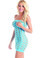 Ravewear Oval Cut Out Tube Dress - Neon Turquoise