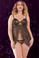 Ravewear Plus Size Oro Metallic Detail Babydoll