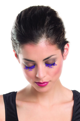 Ravewear Laser Cut Flower Eyelashes - Purple