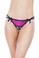 Oh La La Cheri Sequin Crotchless Thong with Bells - Hot Pink/Black