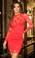 Mapale Lacy Long Sleeve Dress - Red