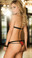Mapale Sheer Mesh Bra and Panty Set - Red