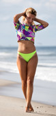 Starwear USA High Tide Rash Guard Top and Rio Back Bikini Bottom Swimsuit