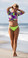 Starwear USA High Tide Rash Guard Top and Rio Back Bikini Bottom Swimsuit
