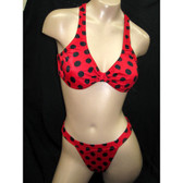 Starwear USA Mora Retro Cut 2 Piece Bikini Swimsuit - Lady Bug