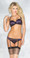 Be Wicked Two Piece Satin Bra Set with Lace Trim