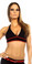 Fit By M Sexy Burn Adjustable Tie Athletic Ring Girl Gym Halter Top - Black/Red