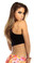 Fit By M Sexy Cut Out Flex Racer Back Supportive Sports Bra Top - Black/Sunflower