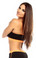 Fit By M Sexy Neon Trim Fit Principle Athletic Crop Top Sports Bra Top - Black/Neon Orange