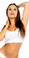 Fit by M Sexy Neon Trim Warm Up Triple Stripe Work Out Fitness Crop Top - White/Neon Orange