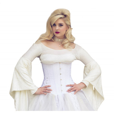 Timeless Trends White Floral Brocade Corset