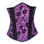 Timeless Trends Purple Black Floral Corset 