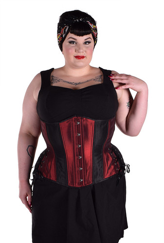 Timeless Trends Iridescent Burgundy Hourglass Corset 
