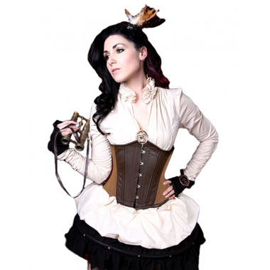 Timeless Trends Steampunk Brown Tan Corset