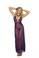 Elegant Moments Deep V Mesh Gown with Lace Inserts