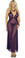 Elegant Moments Plus Size Deep V Mesh Gown with Lace Inserts