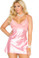 Elegant Moments Plus Size Charmeuse Satin with Lace Babydoll