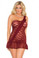 Elegant Moments Plus Size Lace Babydoll with One Shoulder