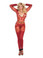 Elegant Moments Long Sleeve Sheer and Opaque Bodystocking - QS