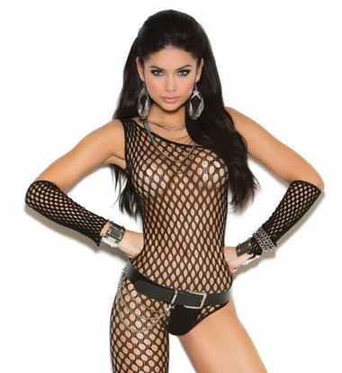 Elegant Moments Crochet One Shoulder and Leg Bodystocking
