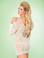 Elegant Moments Long Sleeve Lace Mini Dress - QS