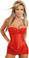 Daisy Corset Plus Strapless Corset, Thong and Skirt Skirt Set