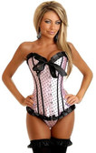 Daisy Corset Pink Burlesque Polka Dot Corset