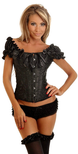 Daisy Corset Embroidered Peasant Top Corset